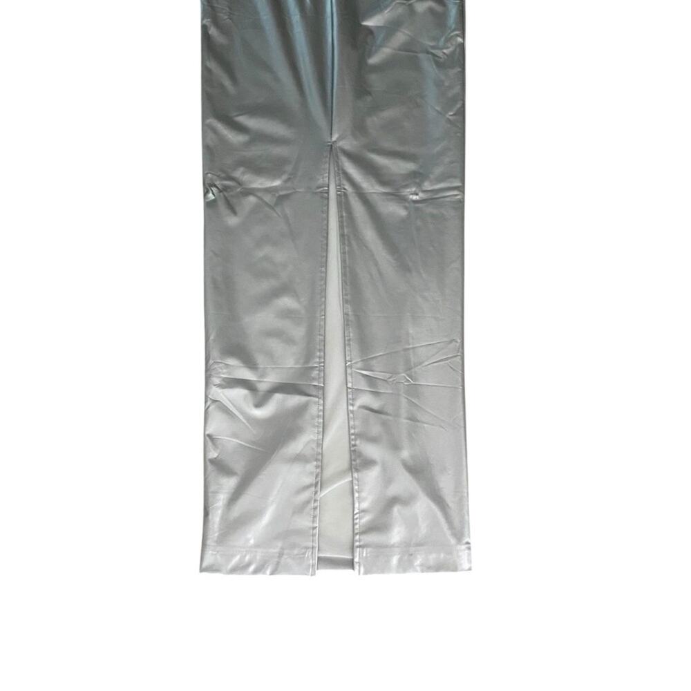 ATTEM Metta Conchetta Silver Metallic One Shoulder Long Maxi Dress size medium - Picture 6 of 11